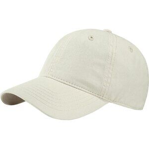Women's Beige Fashion Baseball Cap Adjustable Strap Back Visor Sports Hat